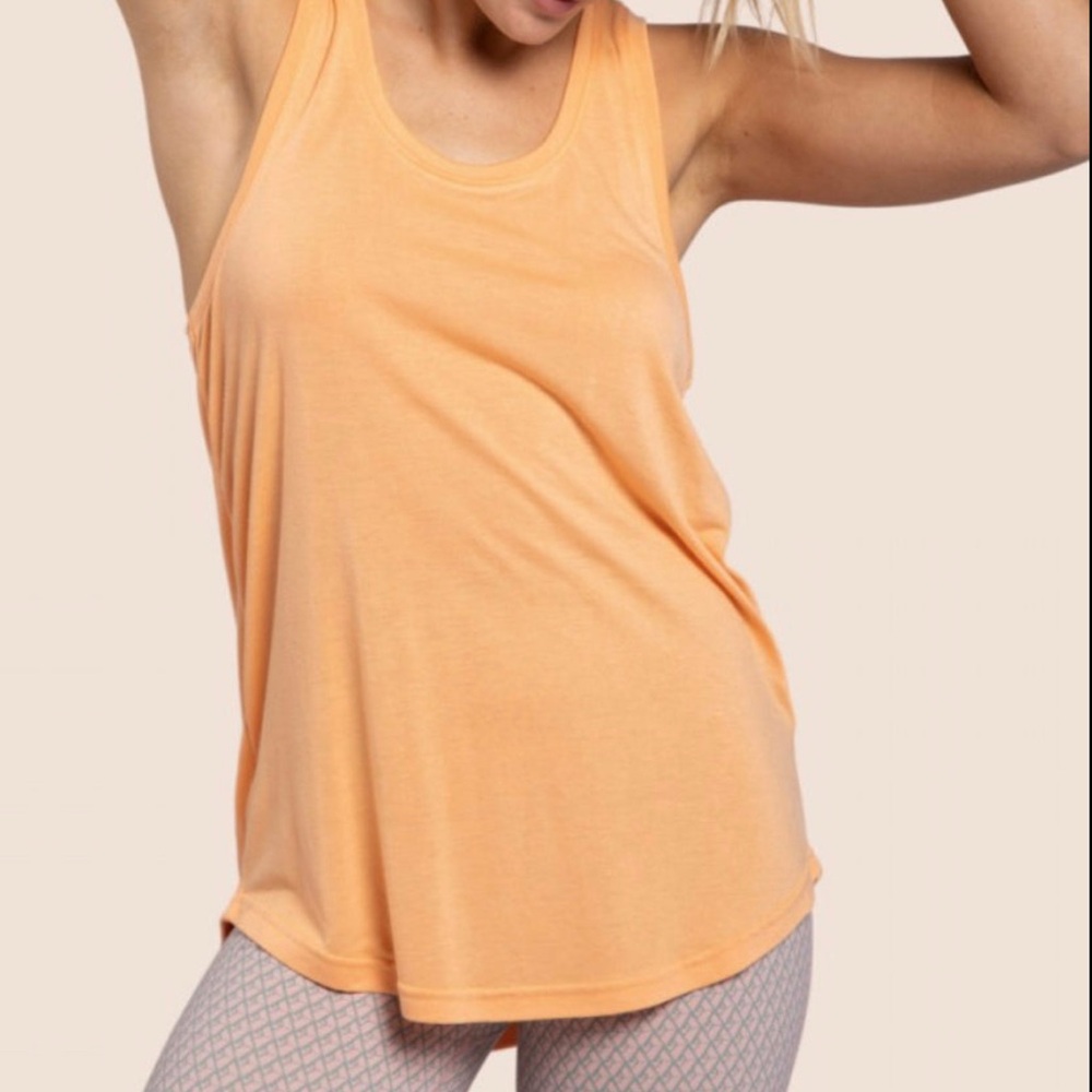 Mono B Orange Tank Top